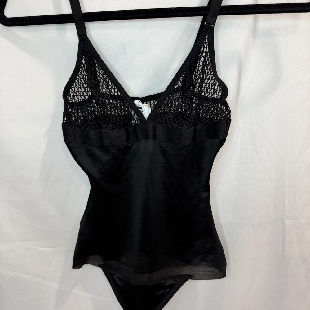 Wolford Black  Mesh & Sheer touch Bodysuit 34C